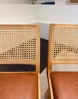 Set of Two: Pierre Jeanneret Style Vintage Dining and Living Room Chair