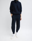 Tibi Navy Calder Sweatpant