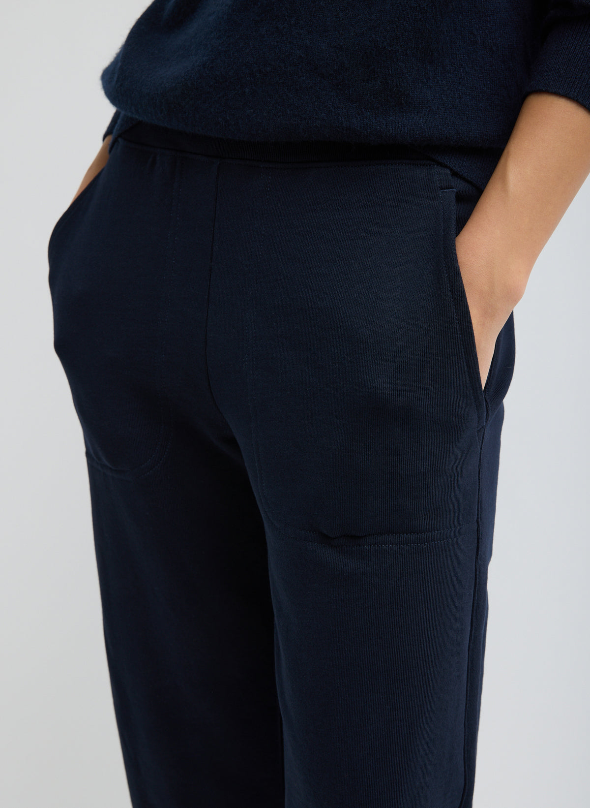 Tibi Navy Calder Sweatpant