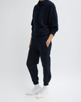 Tibi Navy Calder Sweatpant