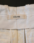 Celine Off-White Textured Pants