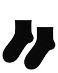 Hansel from Basel Black Kinu Silk Short Crew Socks