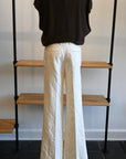Celine Off-White Textured Pants