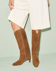 Freda Salvador Lennox Woven Tall Boot in toffee