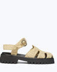Freda Salvador Sammy Natural Raffia Lug Sole Fisherman