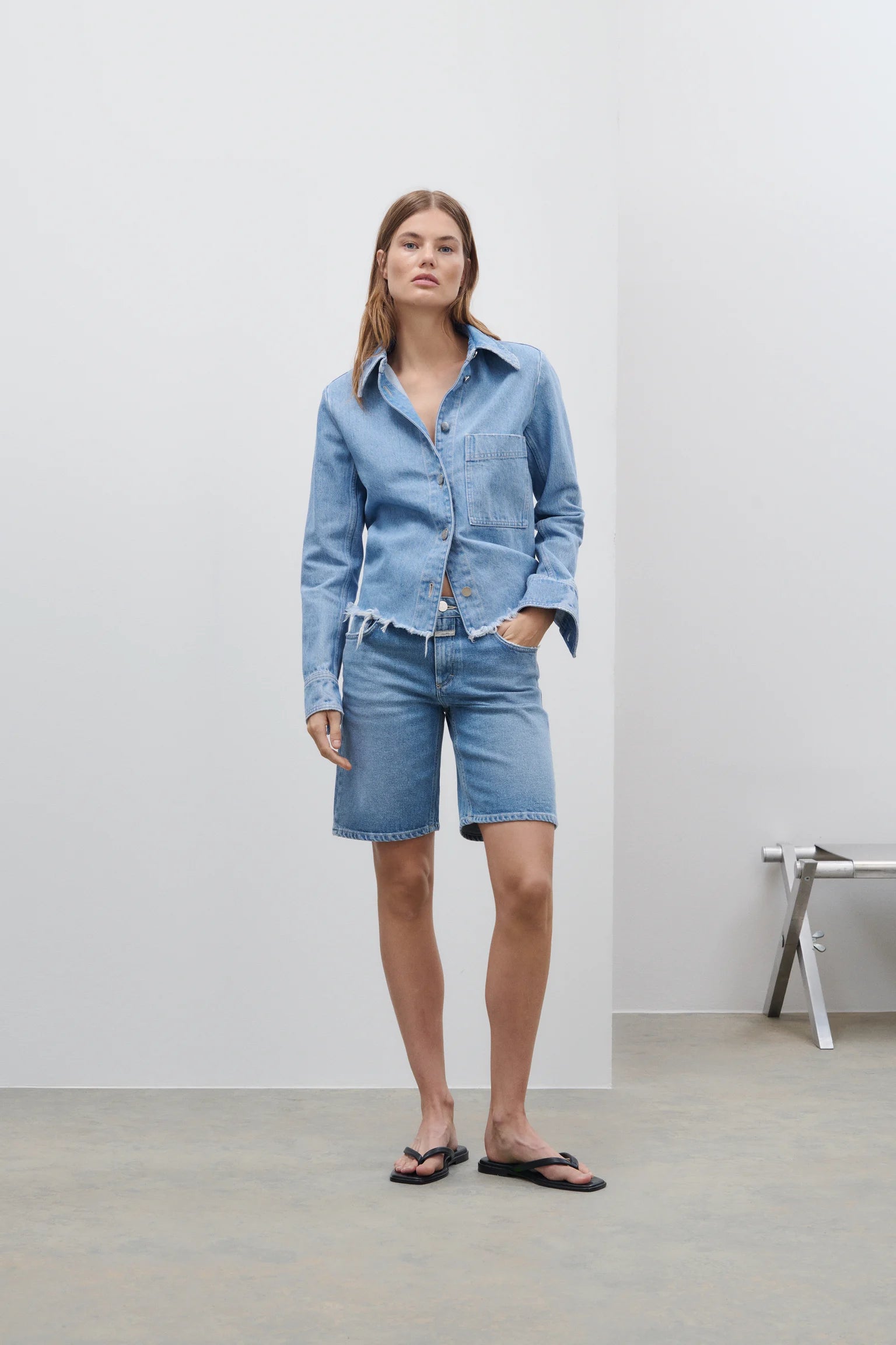 Closed Jinnie Mid-Blue Denim Shorts