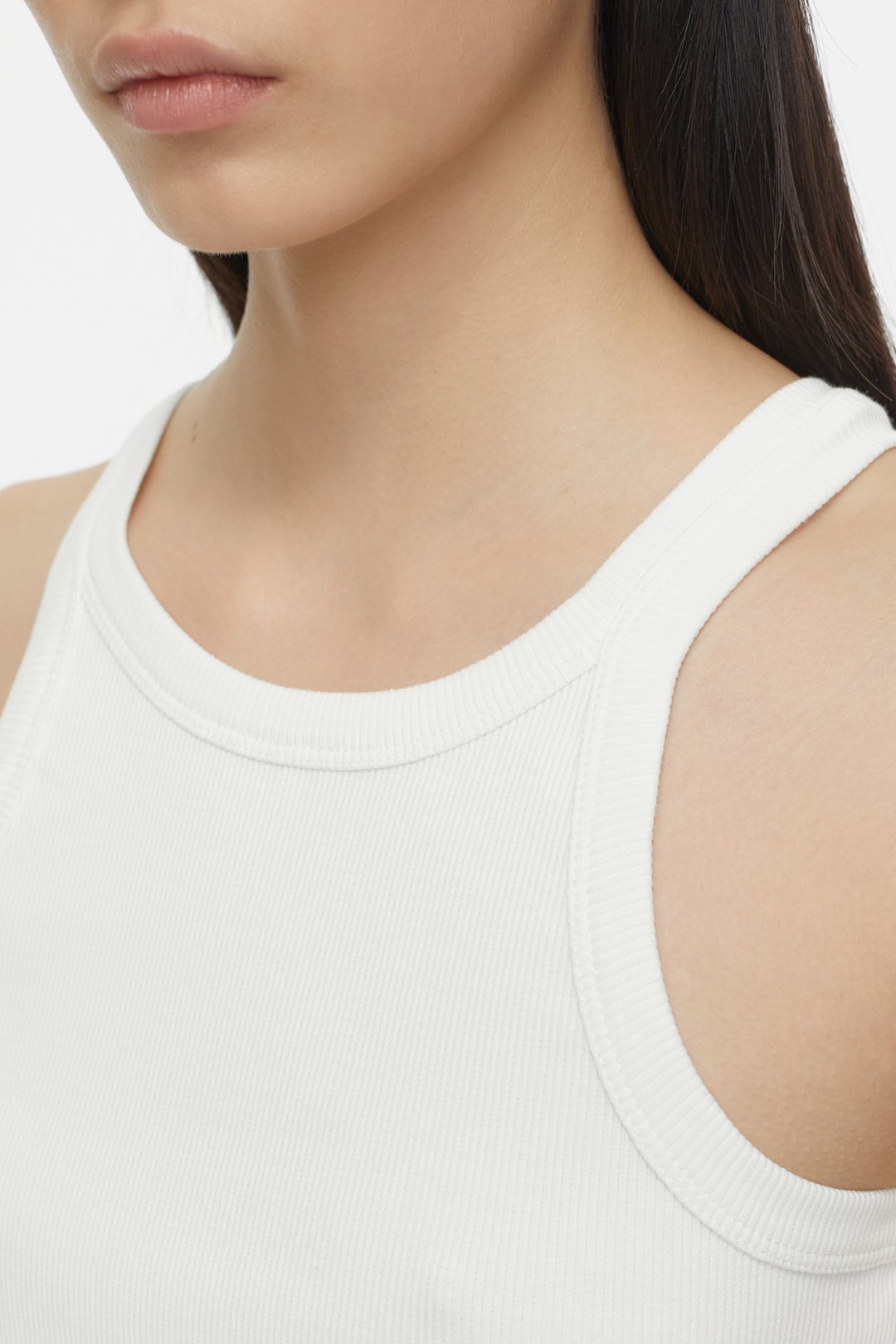 Closed Ivory Racer Top