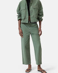Closed Matcha Green Cropped Field Jacket