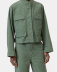Closed Matcha Green Cropped Field Jacket