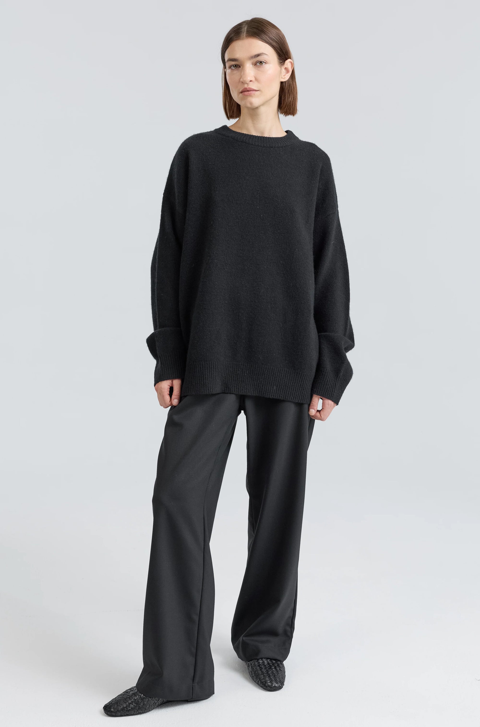 Almina Concept Black Oversized Wool/Cashmere Sweater