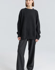 Almina Concept Black Oversized Wool/Cashmere Sweater