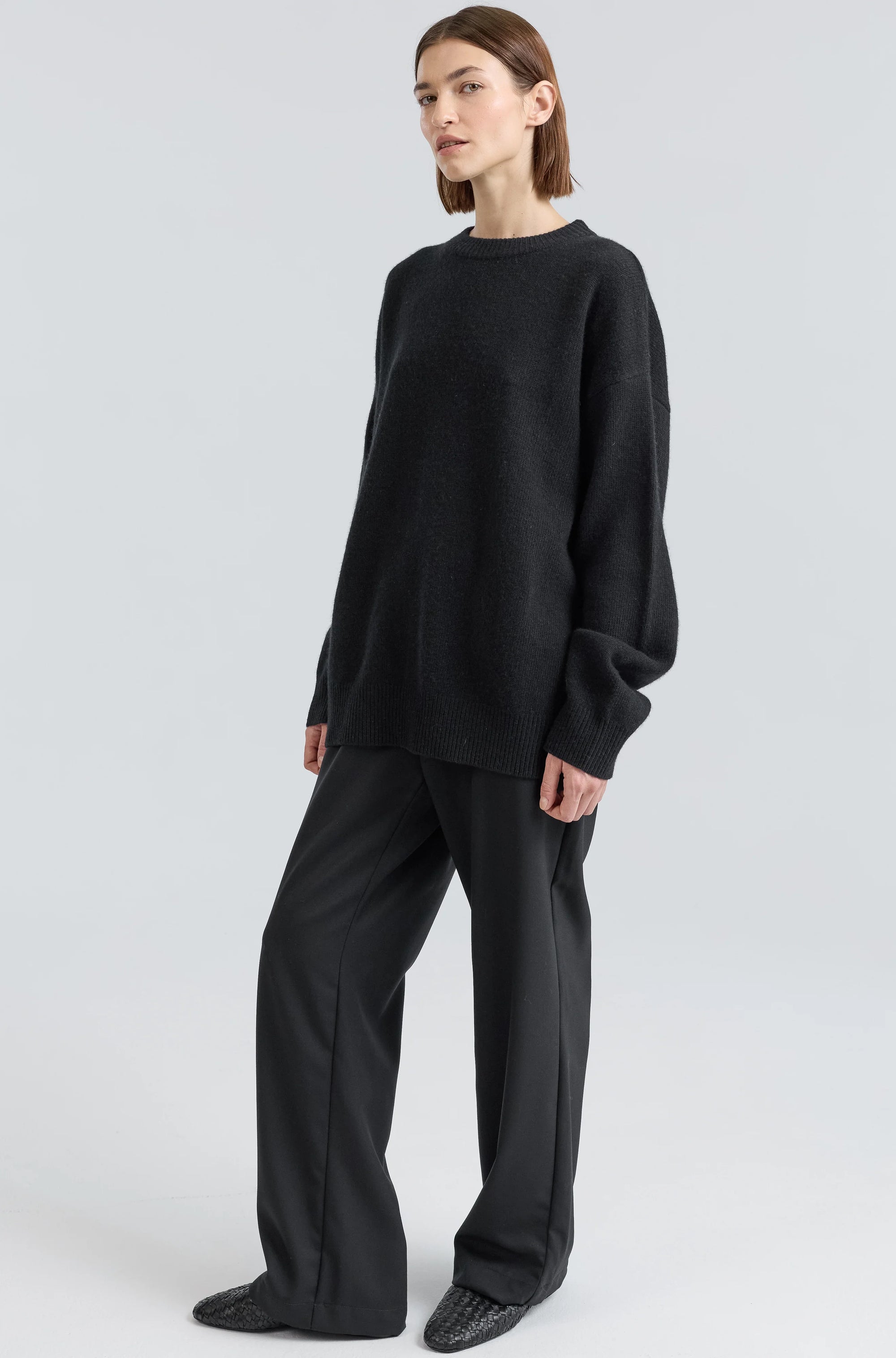 Almina Concept Black Oversized Wool/Cashmere Sweater