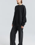 Almina Concept Black Oversized Wool/Cashmere Sweater
