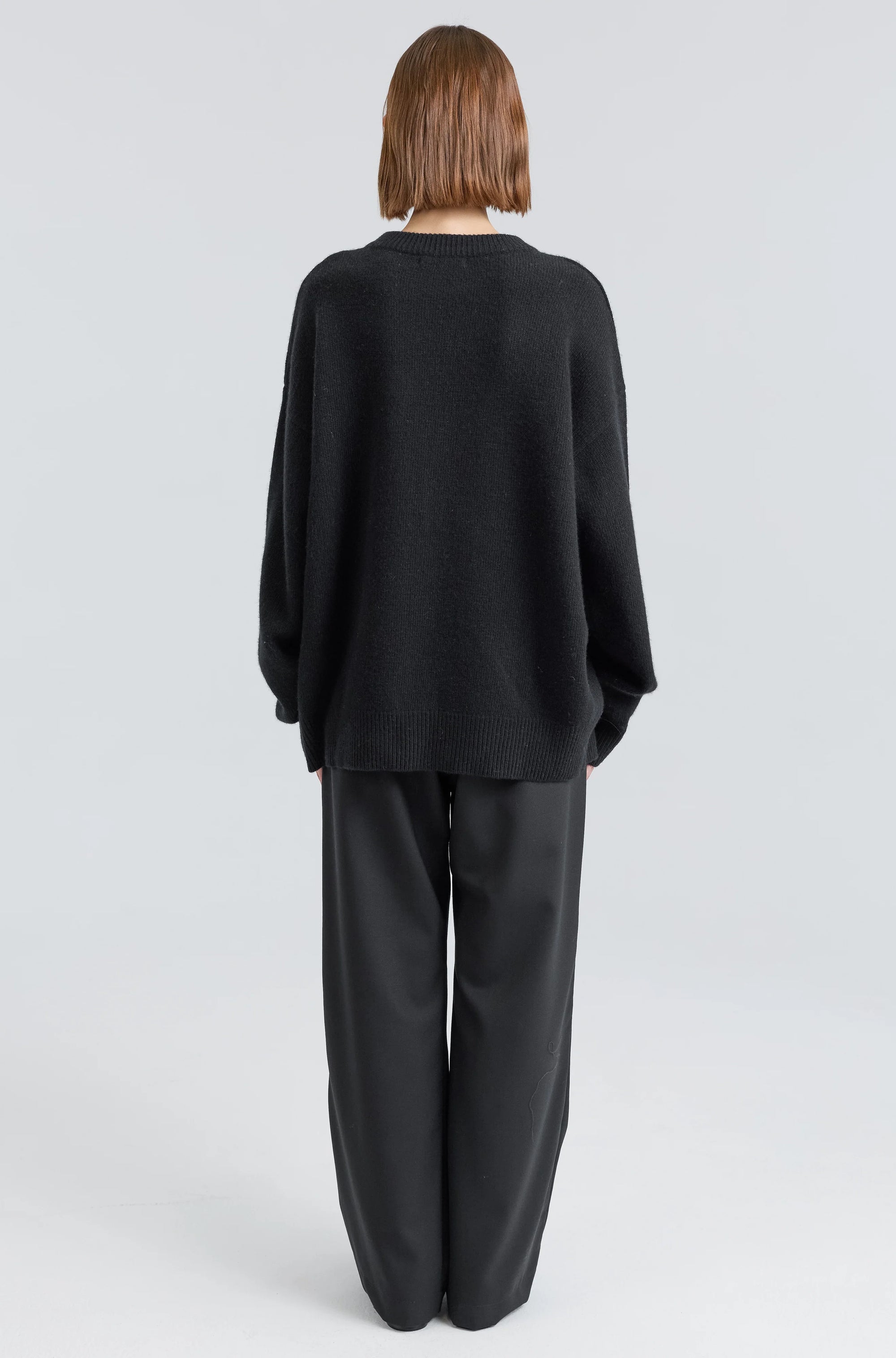 Almina Concept Black Oversized Wool/Cashmere Sweater