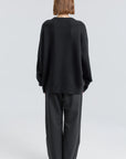 Almina Concept Black Oversized Wool/Cashmere Sweater