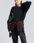 Almina Concept Black Oversized Wool/Cashmere Sweater