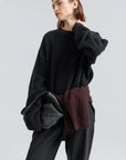 Almina Concept Black Oversized Wool/Cashmere Sweater