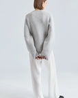 Almina Concept Light Grey V-Neck Cardigan