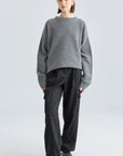 Almina Concept Grey Oversized Wool/Cashmere Sweater