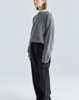 Almina Concept Grey Oversized Wool/Cashmere Sweater