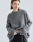 Almina Concept Grey Oversized Wool/Cashmere Sweater