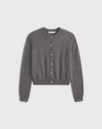 Almina Concept Classic Crew Grey Wool Cardigan