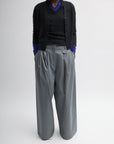 Tibi Biotwill Grey Triple Pleat Pants