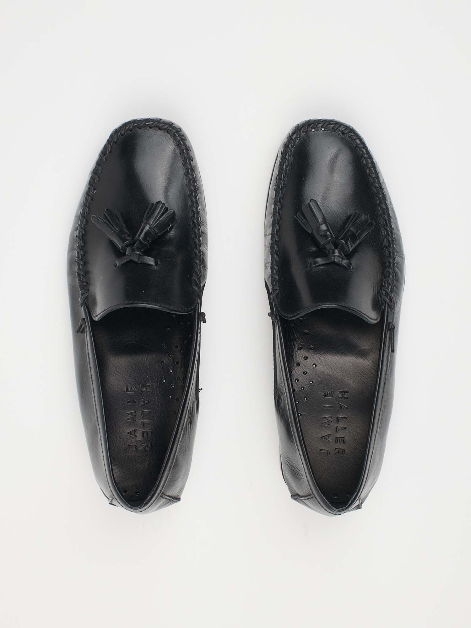 Jamie Haller Black Tasselo Moc Loafer