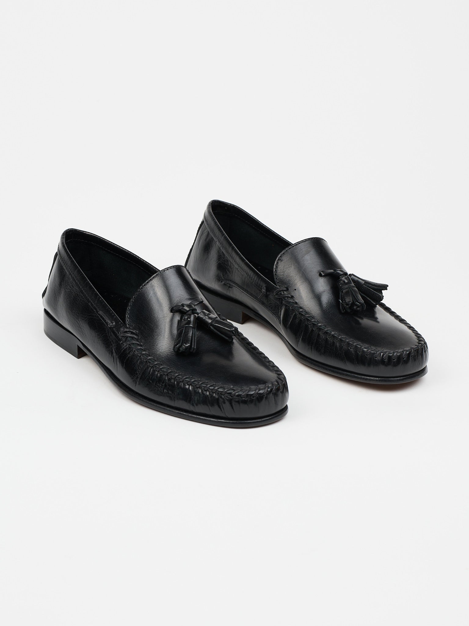 Jamie Haller Black Tasselo Moc Loafer