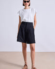 Apiece Apart Black Bari Midi Short