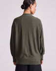 Apiece Apart Drippy Tissue Cardigan in olive