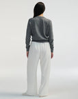 Almina Concept Classic Crew Grey Wool Cardigan