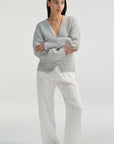Almina Concept Light Grey V-Neck Cardigan