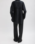 Tibi Black Oversized Gabe Shirt