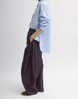 Tibi Crispy Nylon Winslow Pant in Eggplant