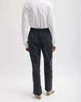 Tibi Black Nylon Piped Jogger