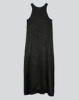 Sayaka Davis Black Crinkled Satin Tank Dress