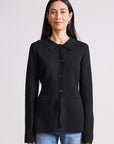 Apiece Apart Black Betti Knit Cardi