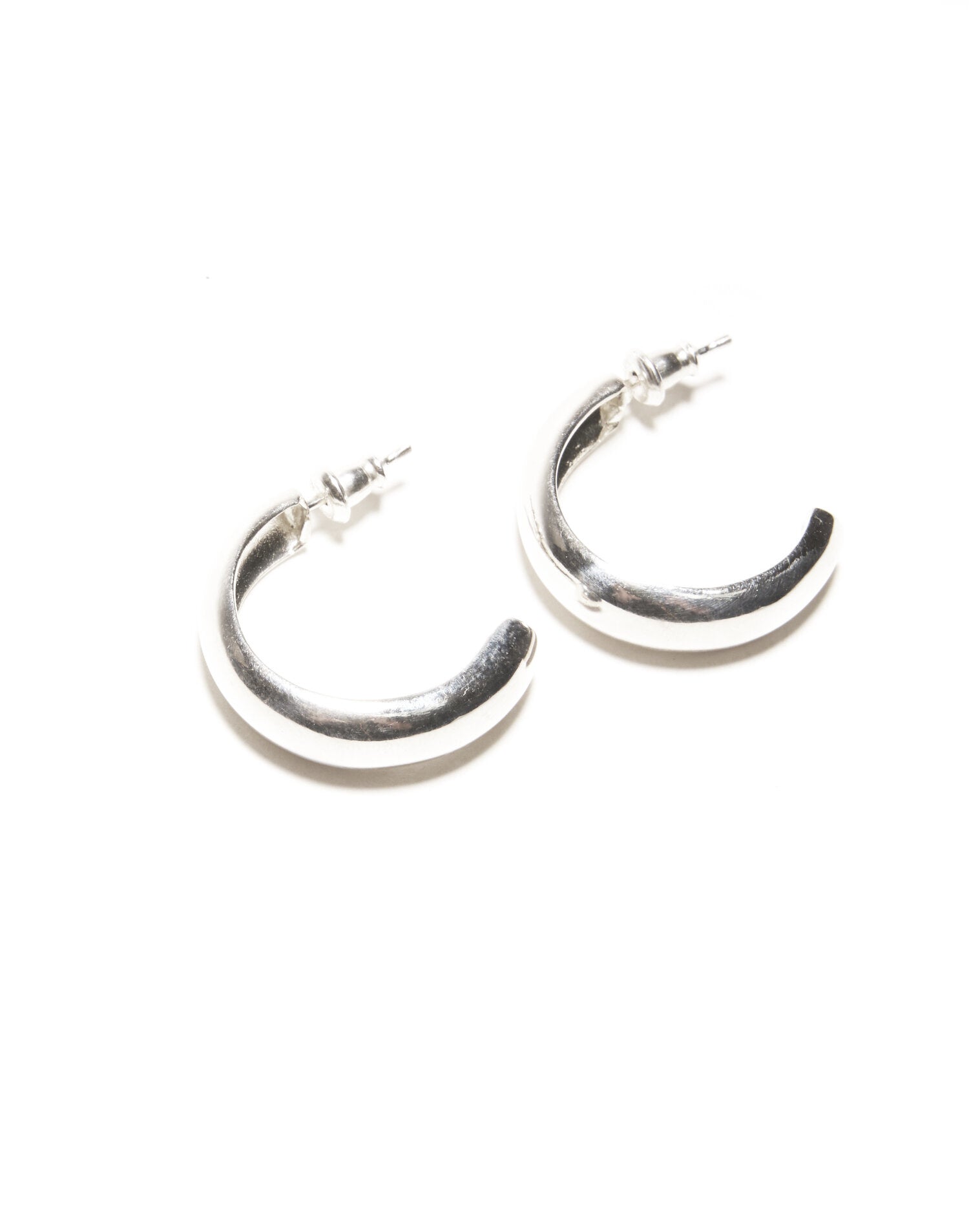 Odette New York Silver Bulle Hoop Earrings