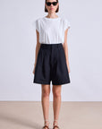 Apiece Apart Black Bari Midi Short