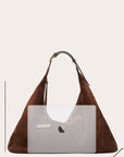Liffner Pillow Black Suede Hobo with Gold Hardware