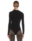 Wolford Black Round Neck Bodysuit