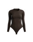 Wolford Chocolate Round Neck Bodysuit