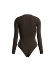 Wolford Chocolate Round Neck Bodysuit