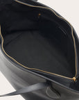 Liffner Black Leather Zip Penne Tote