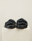 Dear Frances Black Tye Slides
