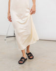 Dear Frances Black Tye Slides