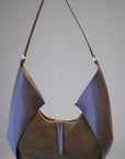 Ree Projects Riva Large Mocha Suede Handbag