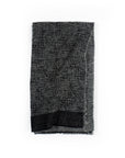 Abstract bouclè yarn scarf with melange effect: Blue