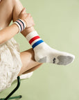 Hansel from Basel Varsity Sporty Grip Crew: White / OS